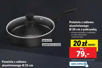 Lidl Patelnia z odlewu aluminiowego Ø 28 cm z pokrywką oferta