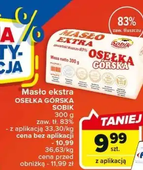 Carrefour Market Sobik masło ekstra osełka górska 300 g oferta