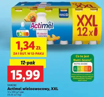 Lidl Actimel wieloowocowy, XXL 12 x 100 g oferta