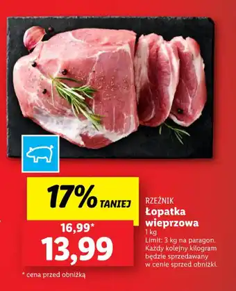 Lidl Łopatka wieprzowa 1 kg oferta