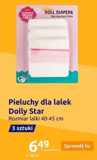 Action Pieluchy dla lalek Dolly Star oferta