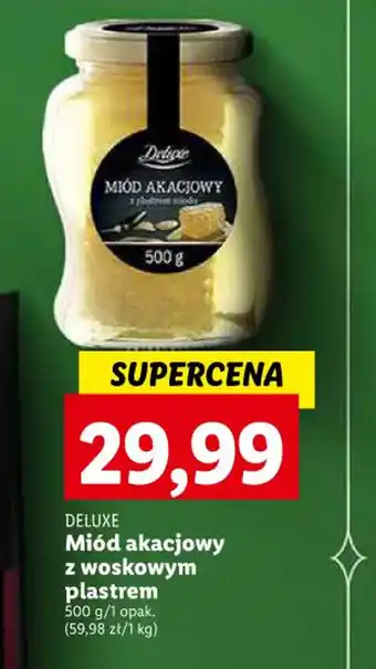 Lidl Miód akacjowy z woskowym plastrem 500 g oferta