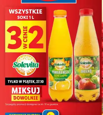 Lidl WSZYSTKIE SOKI 1L Solevita oferta