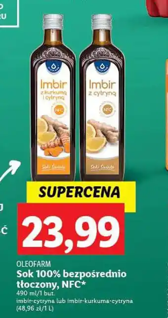 Lidl OLEOFARM Sok 100% bezpośrednio tłoczony, NFC oferta