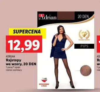 Lidl ADRIAN Rajstopy we wzory, 20 DEN 1 para/1 opak. oferta