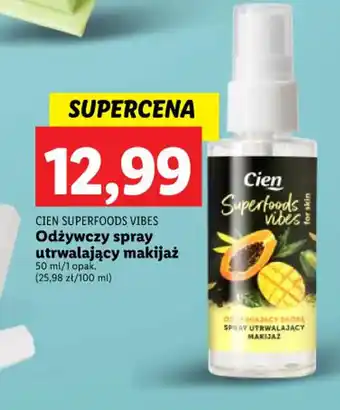 Lidl CIEN SUPERFOODS VIBES Odżywczy spray utrwalający makijaż 50ml oferta