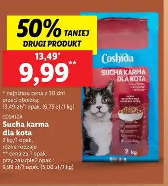 Lidl COSHIDA Sucha karma dla kota 2 kg/1 opak. oferta