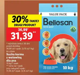 Lidl Bellesan Sucha karma z wołowiną dla psa 10kg oferta
