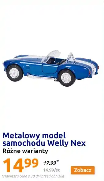 Metalowy model samochodu Welly Nex