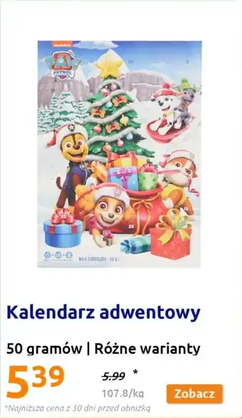 Action Kalendarz adwentowy 50 g oferta