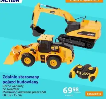 Action Zdalnie sterowany pojazd budowlany oferta
