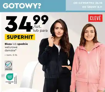 Biedronka Spodnie damskie welurowe s-xl oferta