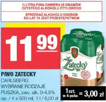 Spar PIWO ZATECKY 4 x 500 ml oferta