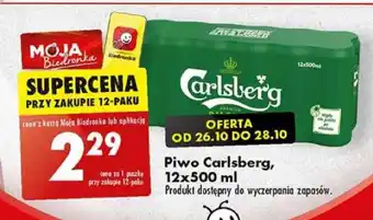 Biedronka Piwo Carlsberg, 12x500 ml oferta