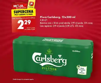 Biedronka Piwo Carlsberg, 12x500 ml oferta