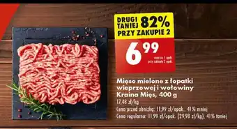 Biedronka Mięso mielone z łopatki wieprzowej i wołowiny Kraina Mięs, 400 g oferta