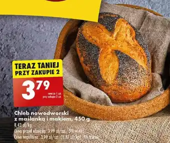 Biedronka Chleb nowodworski z maślanką i makiem, 450 g oferta