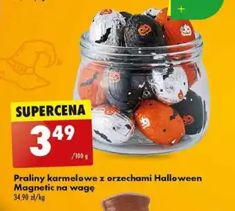 Biedronka Praliny karmelowe z orzechami Halloween Magnetic na wagę 100 g oferta