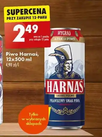 Biedronka Piwo Harnas, 12x500 ml oferta