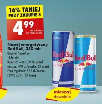 Biedronka Napój energetyczny Red Bull, 250 ml oferta