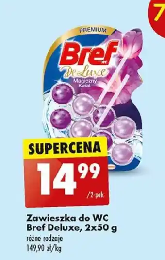 Biedronka Zawieszka do WC Bref Deluxe, 2x50 g oferta
