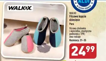 ALDI WALKX Filcowe kapcie dziecięce oferta