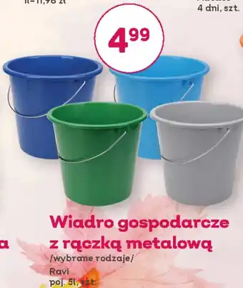 Wiadro gospodarcze z rączką metalową 5 L