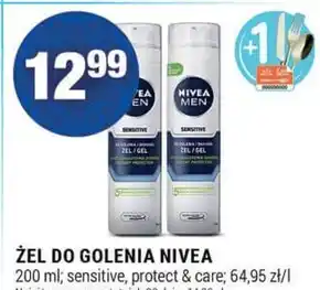 Stokrotka Optima Nivea men sensitive żel do golenia 200 ml oferta