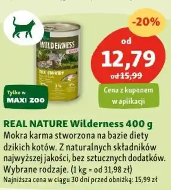 Maxi Zoo REAL NATURE Wilderness 400 g oferta