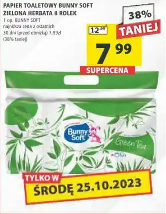 Arhelan PAPIER TOALETOWY BUNNY SOFT ZIELONA HERBATA 8 ROLEK oferta