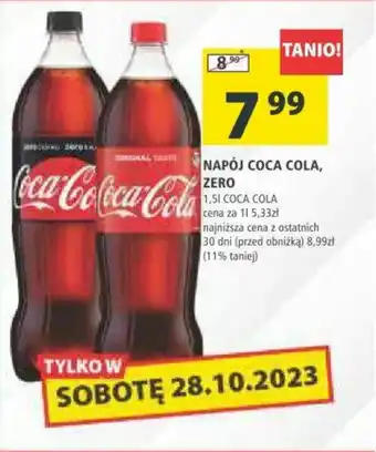 Arhelan NAPÓJ COCA COLA, ZERO 1,5 L oferta