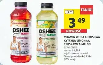 VITAMIN WODA KOKOSOWA CYTRYNA-LIMONKA, TRUSKAWKA-MELON 555ml