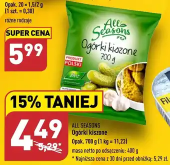 ALDI Ogórki kiszone 700 g oferta