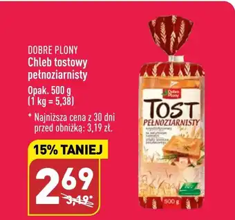 ALDI Chleb tostowy pełnoziarnisty 500 g oferta