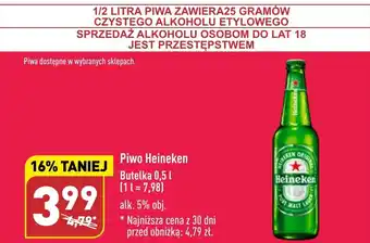ALDI Piwo Heineken 0,5 L oferta
