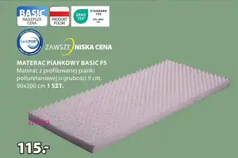 JYSK MATERAC PIANKOWY BASIC F5 oferta