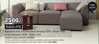 JYSK KANAPA Z SZEZLONGIEM TERNDRUP oferta