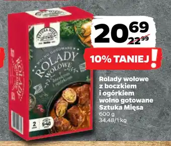 Netto Rolady wołowe z boczkiem i ogórkiem wolno gotowane sztuka mięsa oferta