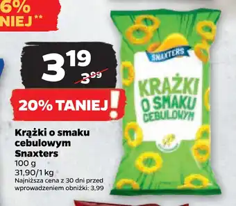 Netto Krążki o smaku cebulowym snaxters oferta