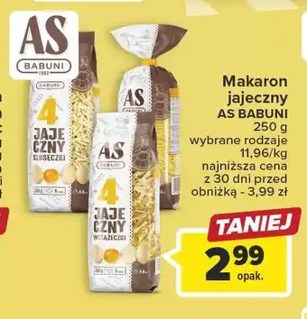 Auchan Makaron 4-jajeczny niteczki 1 SZT 250 G oferta