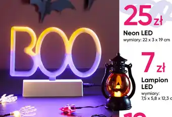 Neon LED wymiary: 22 x 3 x 19 cm