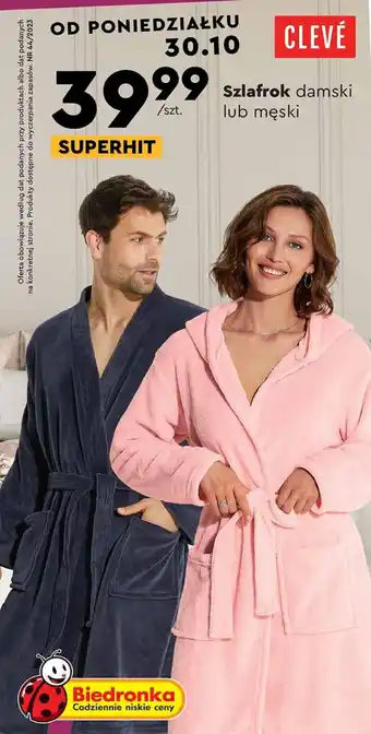 Biedronka Szlafrok damski lub męski oferta