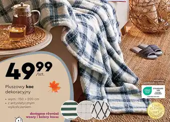 Biedronka Pluszowy koc dekoracyjny 150x200cm oferta