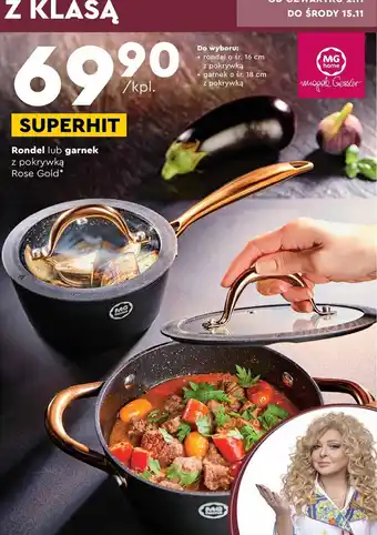 Biedronka Rondel lub garnek z pokrywką Rose Gold oferta