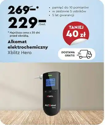 Biedronka Alkomat elektrochemiczny Xblitz Hero oferta