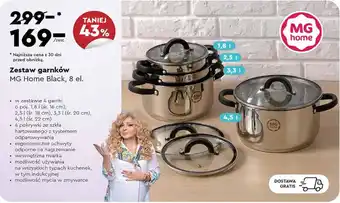 Biedronka Zestaw garnków MG Home Black, 8 el. oferta