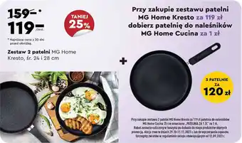 Biedronka Zestaw 2 patelni MG Home Kresto, śr. 24 i 28 cm oferta