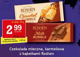 Gram Market Czekolada mleczna, karmelowa z bąbelkami Roshen 80g oferta