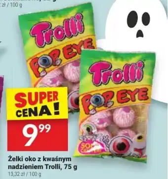 Twój Market Żelki oko z kwaśnym nadzieniem Trolli, 75 g oferta