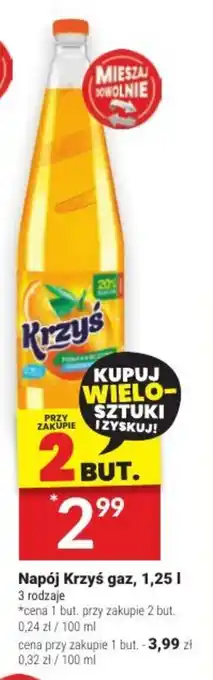 Twój Market Napój Krzyś gaz, 1,25 l oferta